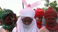 Sarkin Kano Sanusi Lamido Sanusi da fadawa <> Emir of Kano and his courtiers.